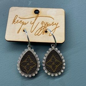 Upcycled Louis Vuitton earrings